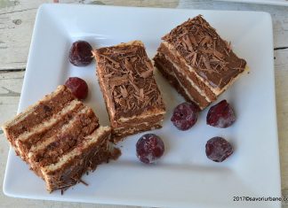 Prajitura cu visine si ciocolata Ana Prajitura cu visine si ciocolata Ana reteta savori urbane