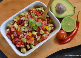 Salata mexicana cu avocado Pico de gallo – reteta traditionala salata mexicana pico de gallo reteta