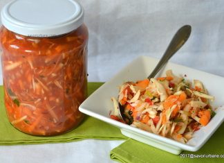 Zarzavat amestec pentru ciorbe in sos de rosii la borcan Amestec pentru ciorbe in sos de rosii la borcan reteta savori urbane