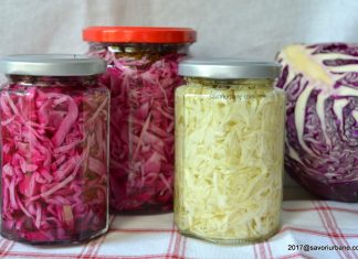 Varza murata tocata la borcan pentru iarna – salata de varza acra rapidă Varza murata la borcan pentru iarna Savori Urbane