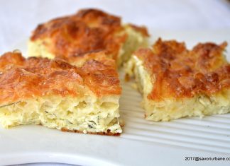 Placinta creata cu branza sarata (borek) cu foi subtiri din comert PLACINTA CREATA CU BRANZA SARATA – PLACINTA „VIRUS” reteta savori urbane