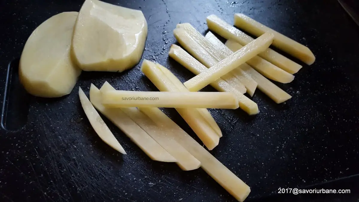 cum se taie cartofii pentru prajit french fries