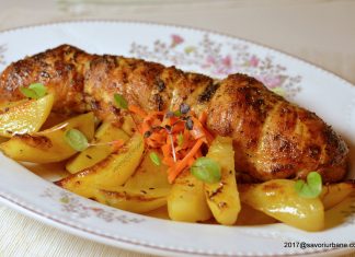 Rulada din piept de curcan cu ciuperci si bacon – friptura la cuptor rulada de curcan la cuptor reteta de friptura rumena si suculenta