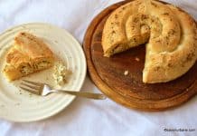 Placinta taraneasca la tava cu telemea si marar Placinta taraneasca la tava cu telemea si marar savori urbane