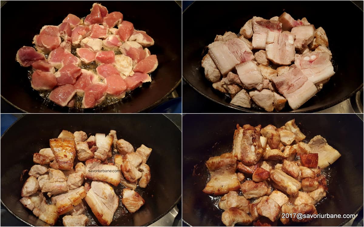 cum se prajeste carnea de porc in untura