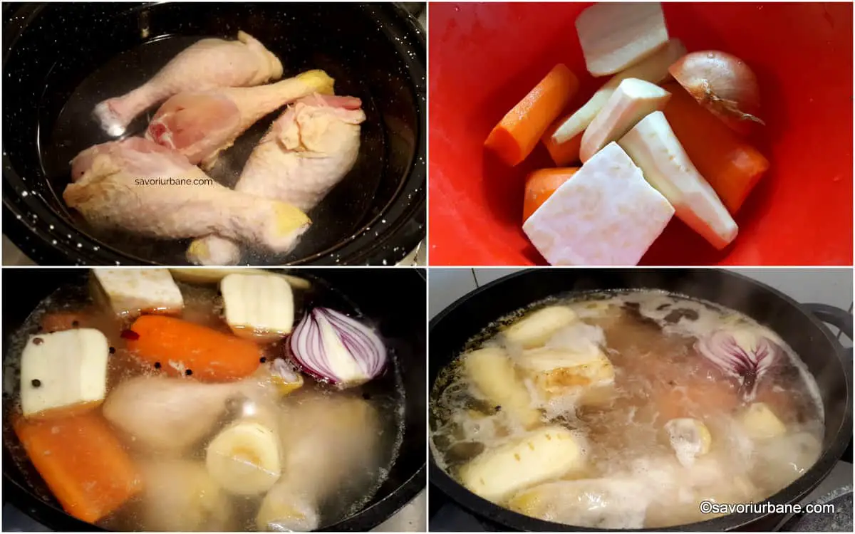cum se face supa de pui cu legume pentru ciulama