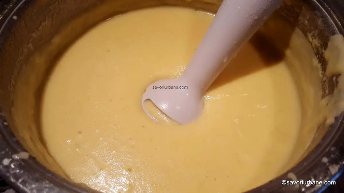 cum se paseaza supa crema de cartofi cu blenderul de mana