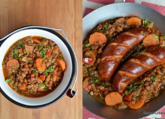 Mancare de linte reteta de post sau cu carnati Mancare de linte reteta de post sau cu carnati reteta savori urbane