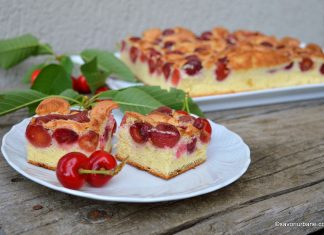 Pandișpan cu cireșe, vișine sau căpșuni Pandispan cu cirese visine sau capsuni Savori Urbane