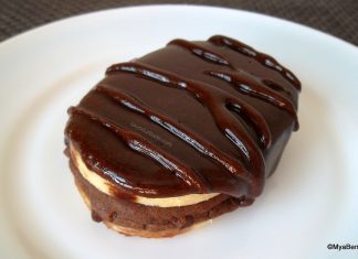 Prăjitura Siret sau fursecuri Siretul cu cremă de ciocolată și glazură de fondant savori urbane