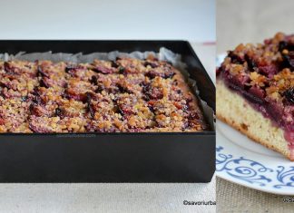 Prăjitură cu prune și nucă cu aluat dospit – rețeta de la bunica Prăjitură cu prune și nucă cu aluat dospit - rețeta de la bunica savori urbane 2