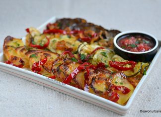 Legume de vară cu usturoi la cuptor – rețeta de post Legume de vară cu usturoi la cuptor - rețeta de post savori urbane