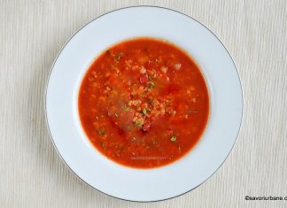 Ciorbă de roșii cu orez și legume de post sau vegană – rețeta pas cu pas Ciorbă de roșii cu orez și legume de post sau vegană - rețeta pas cu pas savori urbane