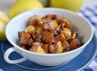 Garnitură din mere caramelizate cu unt și cidru – pentru fripturi Mere caramelizate cu unt și cidru - garnitură pentru fripturi savori urbane