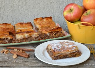 Plăcintă cu mere și nucă – rețeta de post sau de dulce Plăcintă cu mere și nucă - rețeta de post sau de dulce savori urbane