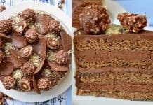 Tort Ferrero Rocher cu ciocolată și alune – rețeta pas cu pas Tort Ferrero Rocher cu ciocolată și alune - rețeta pas cu pas savori urbane 1