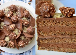 Tort Ferrero Rocher cu ciocolată și alune – rețeta pas cu pas Tort Ferrero Rocher cu ciocolată și alune - rețeta pas cu pas savori urbane 1
