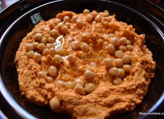 Hummus cu paprika și za’atar – rețeta de cremă de năut vegană (de post) Hummus cu paprika și za'atar - rețeta de cremă de năut vegană (de post) savori urbane
