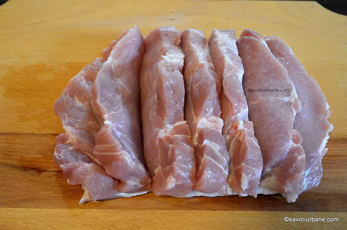cum se face cotlet de porc evantai impanat cu sunca si marinat (2)