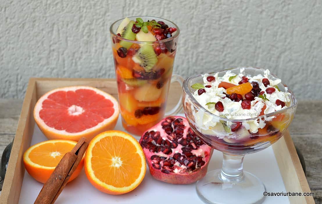 Salată de fructe - rețeta cu fructe proaspete sau din compot