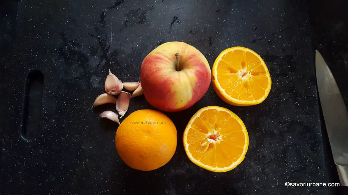 mere si portocale usturoi pentru bibilica umpluta la cuptor