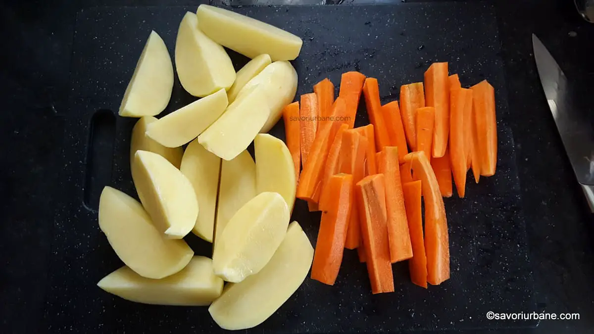 morcovi si cartofi pentru friptura de pirchita sau bibilica