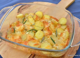 Gratin de cartofi quattro formaggi – rețeta de cartofi cu brânzeturi la cuptor Gratin de cartofi quattro formaggi - rețeta de cartofi cu brânzeturi la cuptor savori urbane