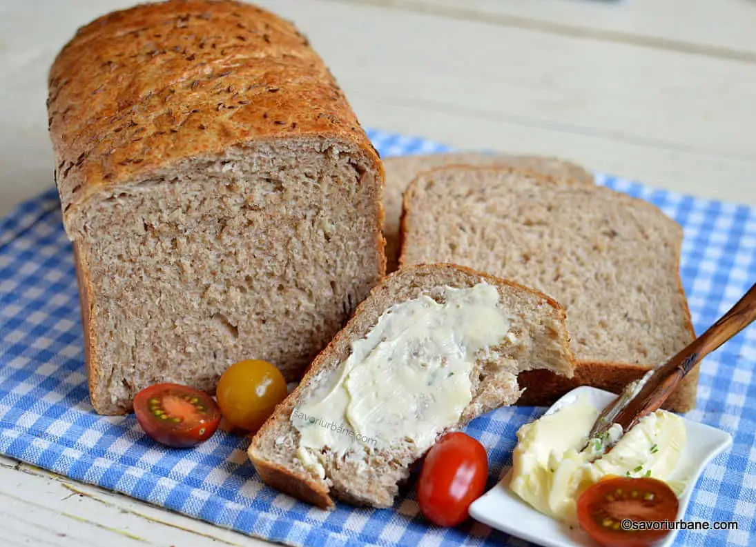 Pâine din făină integrală cu lapte bătut sau iaurt - pâine toast foarte pufoasă și moale reteta savori urbane