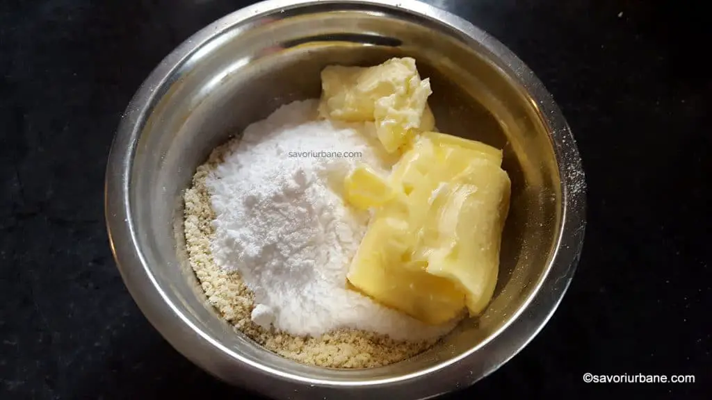 cum se face crema frangipane cu migdale unt zahar si oua (2)