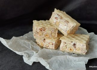 Halviță de casă cu nucă, alune, migdale – rețeta de nuga ca pe vremuri Halviță de casă cu nucă, alune, migdale - rețeta de nuga ca pe vremuri savori urbane