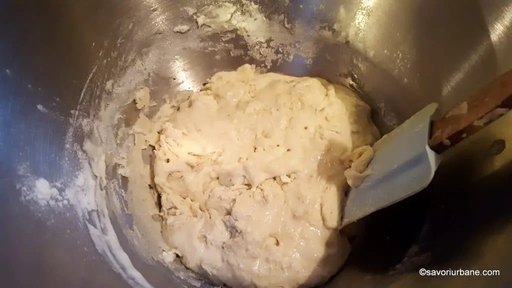 preparare aluat de paine cu faina integrala si lapte batut sau iaurt (2)