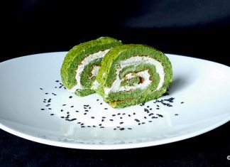 Ruladă de spanac cu brânză – rețeta de ruladă aperitiv simplă sau cu șuncă, somon Ruladă de spanac cu brânză rețeta de ruladă aperitiv savori urbane