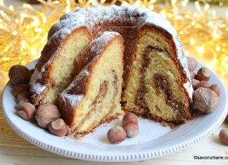 Guguluf pufos cu nucă și alune de pădure – cozonac în formă circulară Guguluf pufos cu nucă și alune de pădure - cozonac în formă circulară savori urbane