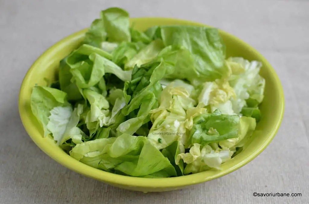 salata verde simpla cu usturoi