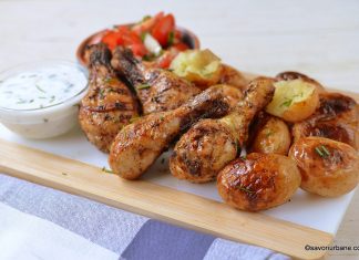 Pulpe de pui la grătar marinate cu usturoi și ierburi aromatice Pulpe de pui la grătar - marinate cu usturoi și ierburi aromatice reteta savori urbane