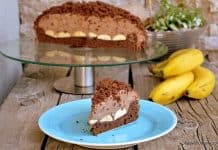 Mușuroi de cârtiță rețeta de tort cu banane, Nutella și mascarpone Mușuroi de cârtiță rețeta de tort cu banane, Nutella și mascarpone savori urbane