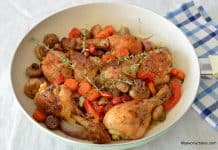 Pulpe de pui cu legume și usturoi la tigaie – rețeta simplă și rapidă Pulpe de pui cu legume și usturoi la tigaie - rețeta simplă și rapidă savori urbane