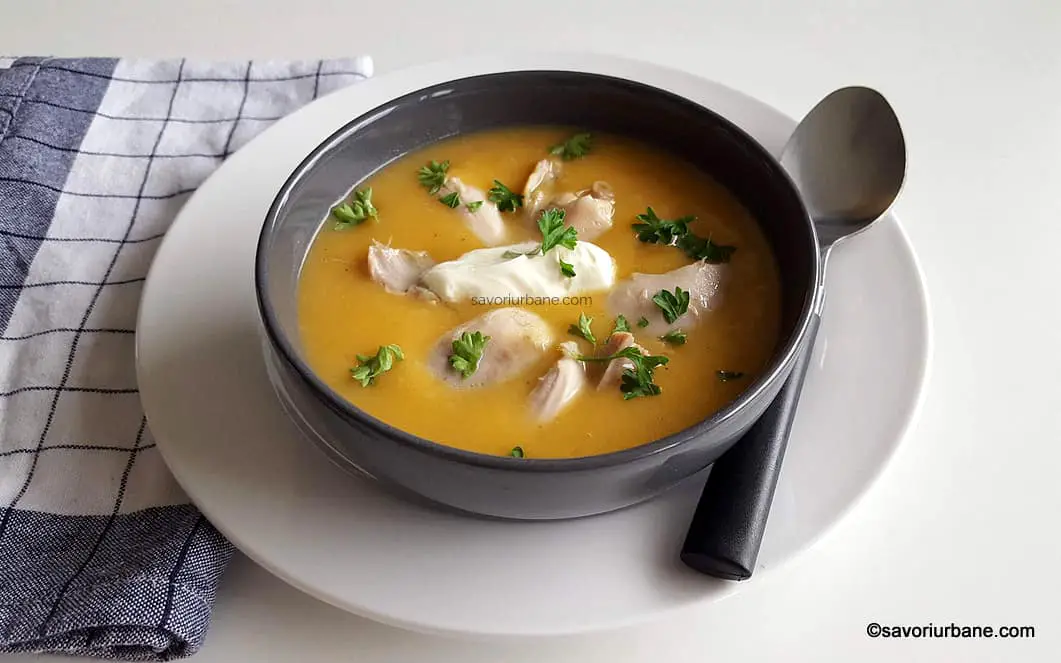 Supă cremă de pui cu legume - rețeta simplă și delicioasă savori urbane