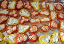 Ardei umpluți cu brânză și mărar sau cu cremă de brânză picantă – aperitiv Aperitiv din ardei umpluți cu brânză și mărar sau cu cremă de brânză picantă reteta savori urbane