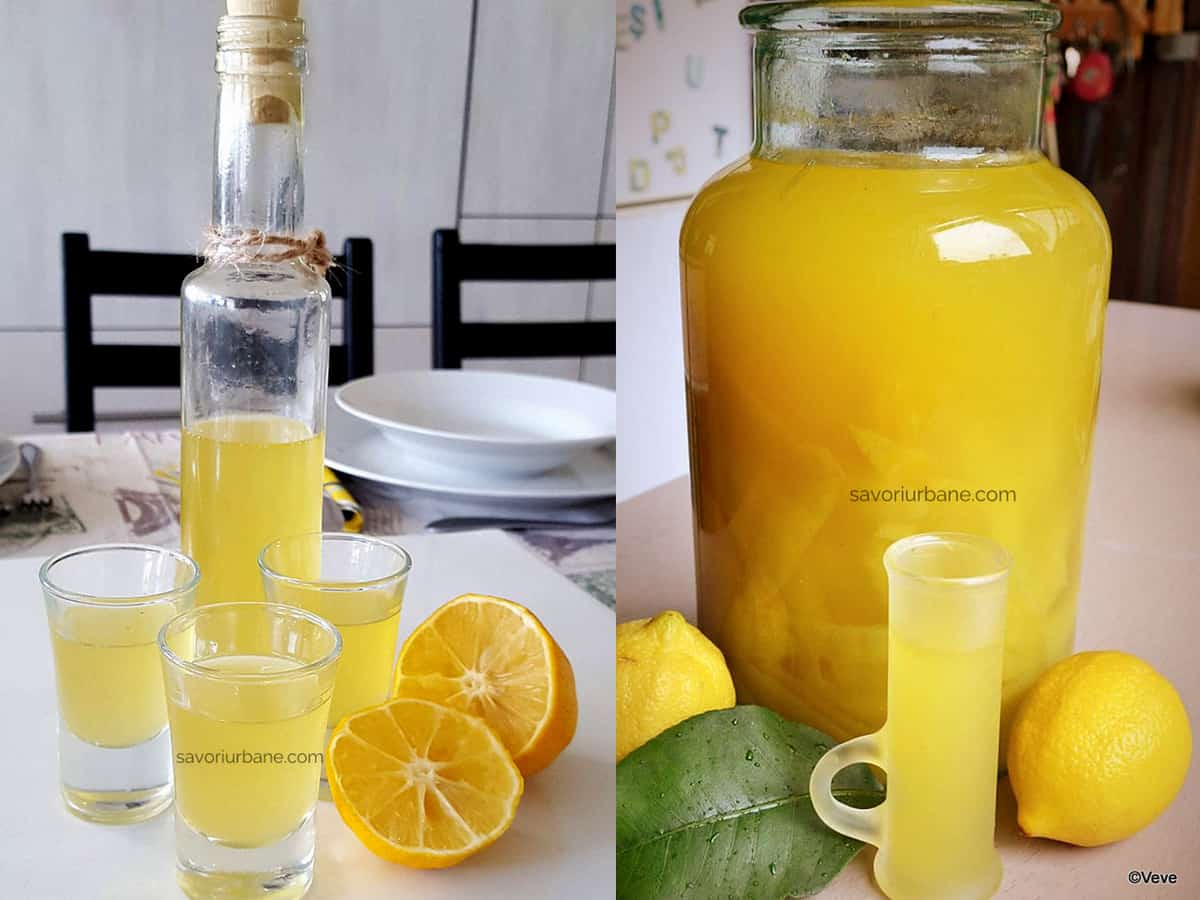 Limoncello rețeta italiană de lichior de lămâie limoncino preparat acasă