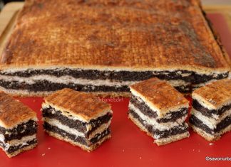 Prăjitura beigli cu mac sau nucă la tavă rețeta fără rulare – nu crapă la copt! Prăjitura beigli cu mac sau nucă la tavă rețeta fără rulare - nu crapă la copt savori urbane