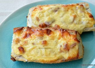 Sandviș carbonara gratinat la cuptor – rețeta de baghetă cu cremă de brânză, ouă și bacon Sandviș carbonara gratinat la cuptor rețeta de baghetă cu cremă de brânză și bacon savori urbane