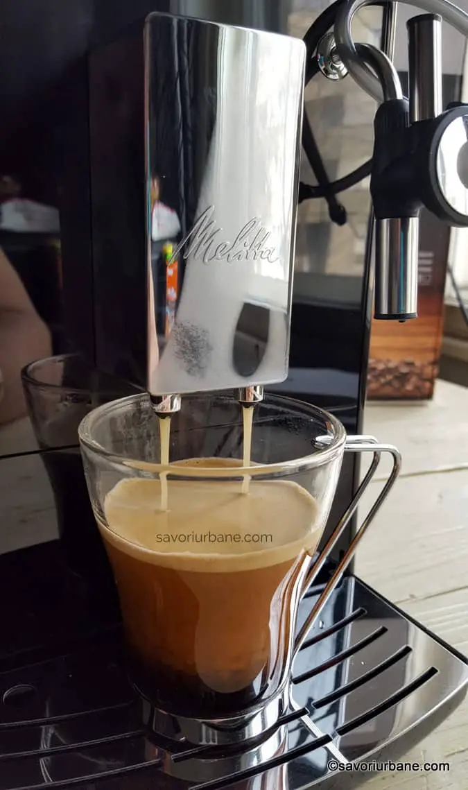 cafea preparata la espressor melitta