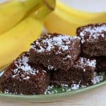 Negresă de post cu banane, fără făină (gluten) – rețeta de brownies vegane