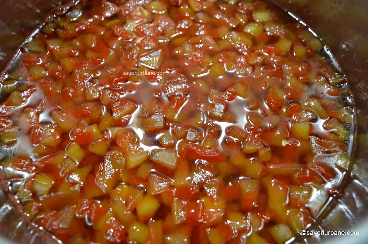 preparare fierbere sirop pentru dulceata de coji de pepene verde coaja de lubenita harbuz (3)