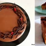 Tort cu mousse de ciocolată, caramel, Oreo, nuci și glazură oglindă - Entremet Mya fără coacere reteta savori urbane