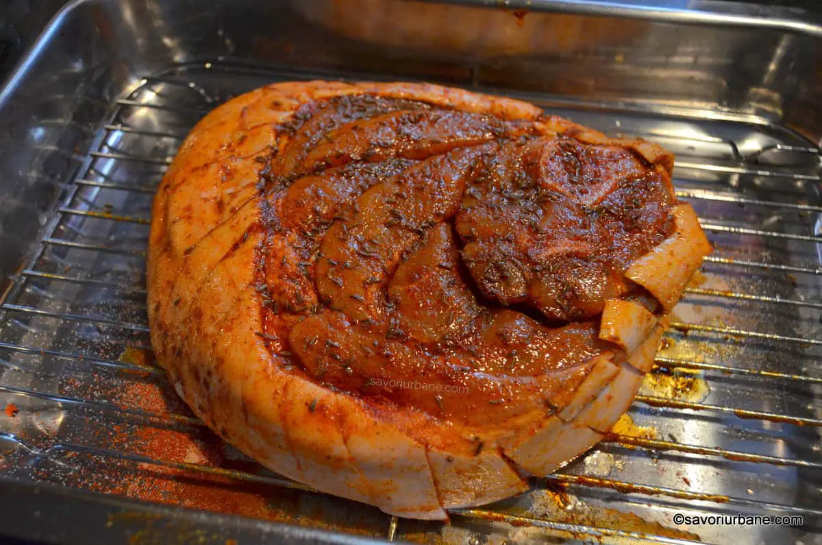 codimentare friptura de porc simpla la tava