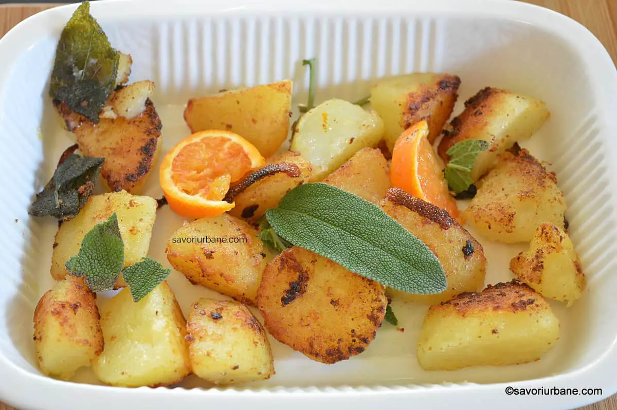 Cartofi rumeniți cu salvie și portocale - rețeta la tigaie sau la cuptor savori urbane jamie oliver