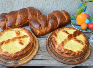 Pască cu brânză dulce și aluat pufos de cozonac (cu multă umplutură) – VIDEO rețeta tradițională Pască cu brânză dulce și aluat pufos de cozonac - rețeta tradițională savori urbane