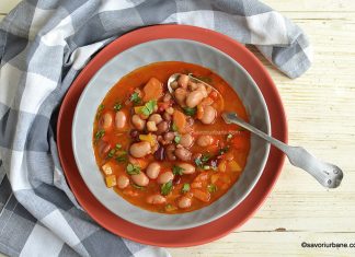 Ciorbă de fasole boabe de post – în stil gulaș (bab gulyas vegan) reteta gulas de fasole boabe fara carne de post